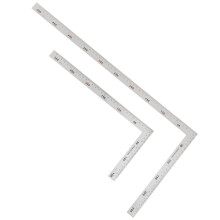 2 Pcs L Square Stainless Steel Ruler Accurate Right Angle Clear Scale for Woodworking and Drafting