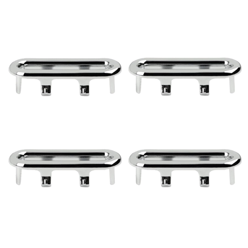 Sink Overflow Cover And Kitchen Sink Drain Ring Replacement 4Pcs, Oval Hole Abs Trim, Polished Finish 9092120752076