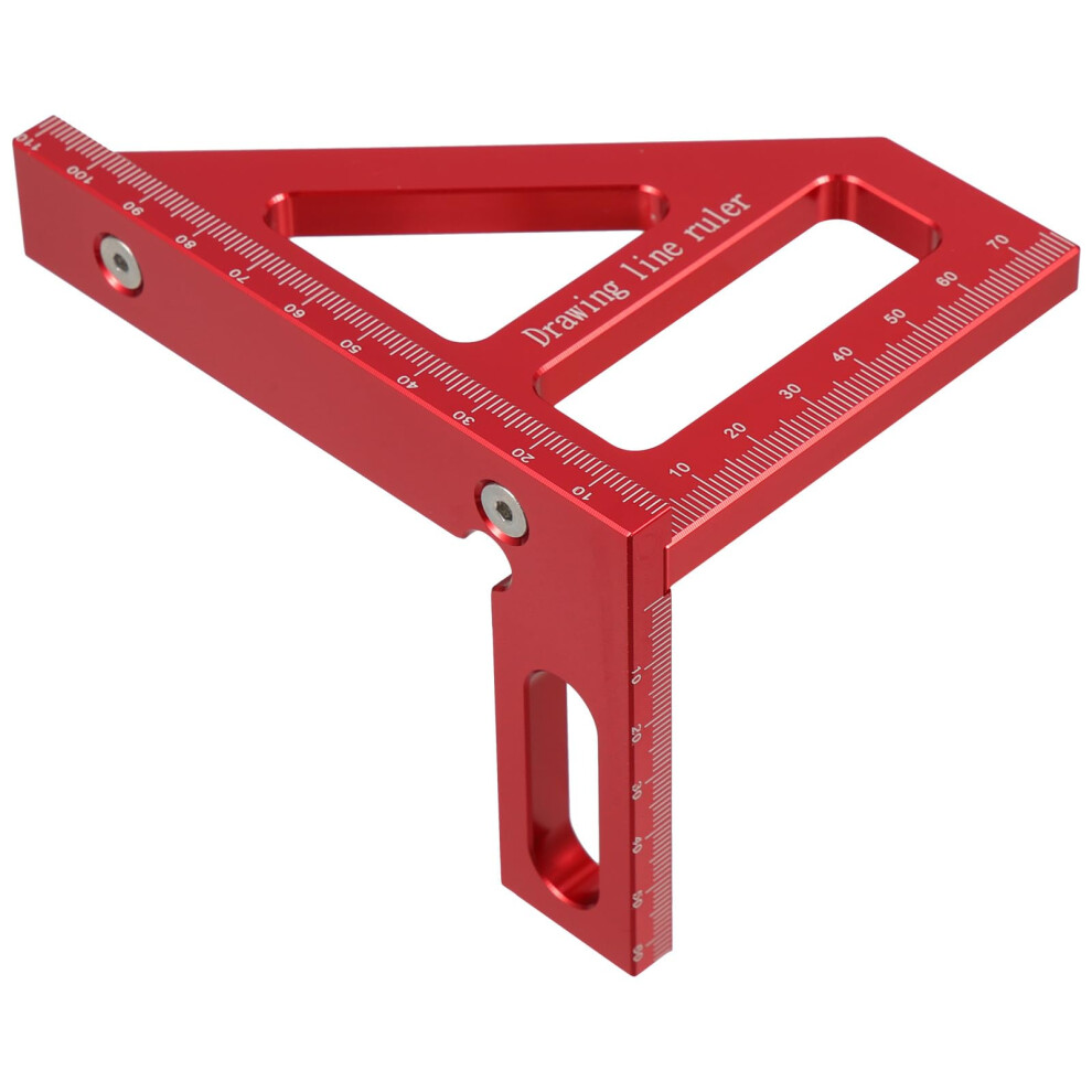 Aluminum Alloy Carpenter Square Triangle Ruler With 45 And 90 Degree Markings For Woodworking 9455672248686