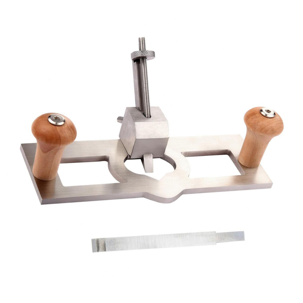 Router Plane Adjustable Depth Stainless Steel Hand Tool With Wooden Handles For Woodworking And Joinery 9455672248761