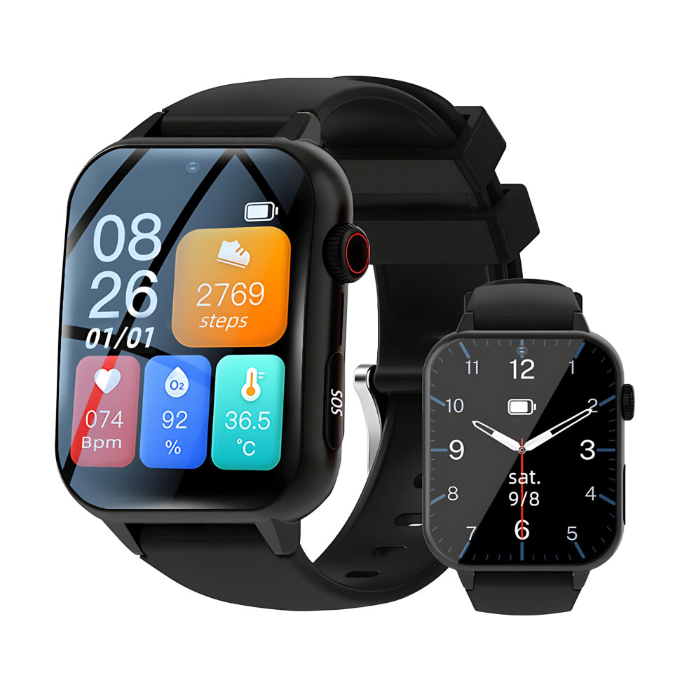 Senior Smartwatch With Fall Detection, Gps Sos Alerts, 4G Calling, Ip67 Waterproof For Elderly Black/Red/Gold 9169991899688