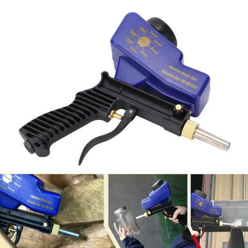 Sandblasting Gun Gravity Feed Air Sandblaster with Large Capacity Hopper and AntiClogging Filter 2