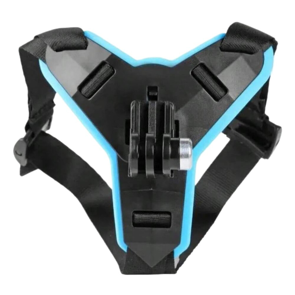 Motorcycle Helmet Camera Chin Mount For Gopro And Action Cameras With Stable Vibration Resistance (Blue) Blue 9073542324720