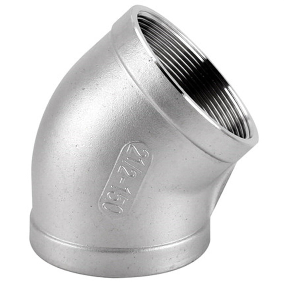 Stainless Steel Elbow 304 45 Degree Threaded Pipe Fitting 1 Inch Corrosion Resistant Durable 9092120753264