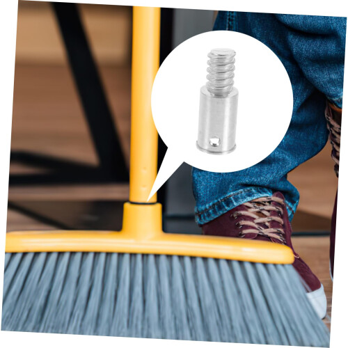 Broom Handle Threaded Tip Replacement with Secure Connection, RustResistant Adaptor for Extension Poles 2