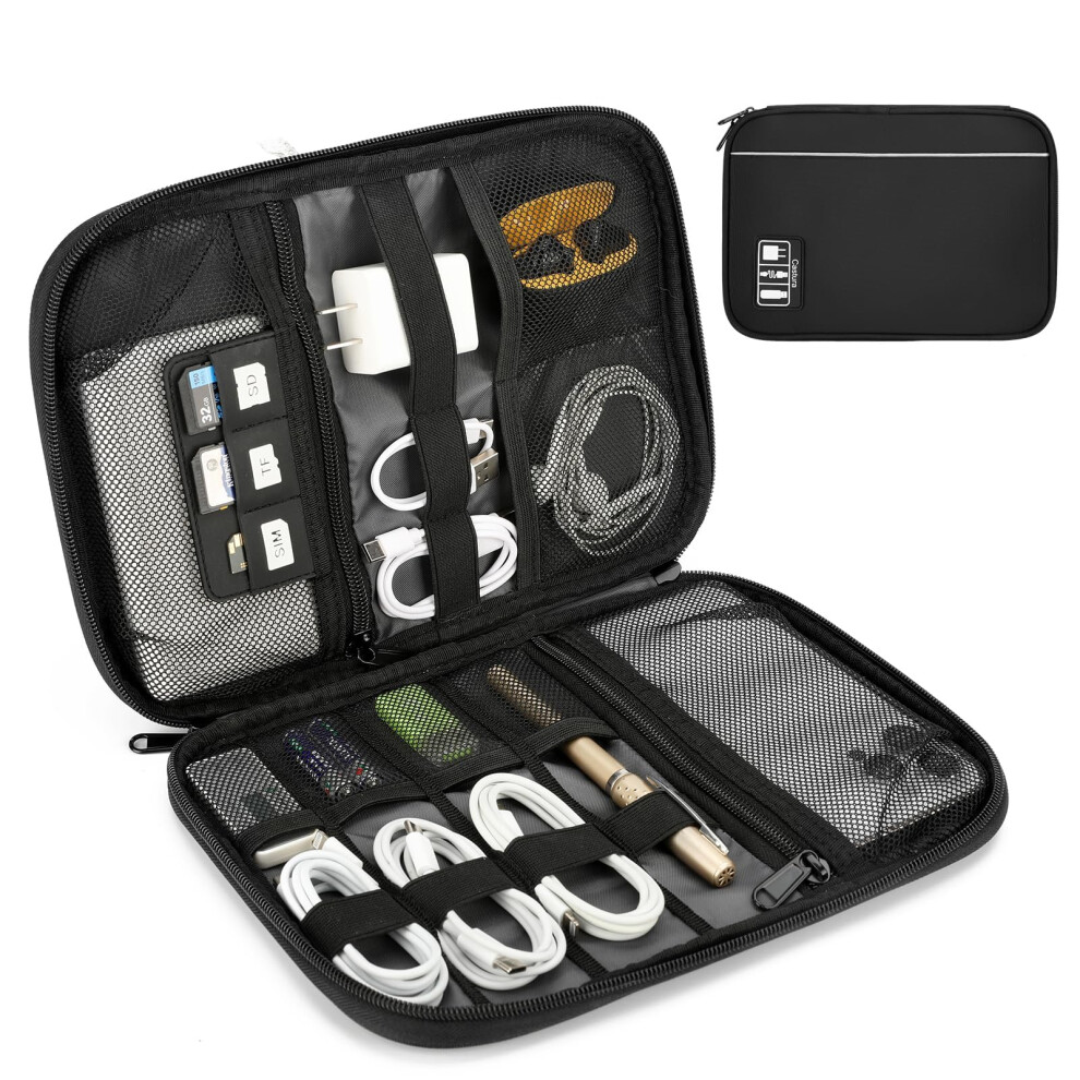Electronic Organizer Travel Case With Multicompartment Storage For Cables, Chargers And Gadgets 9113335916838