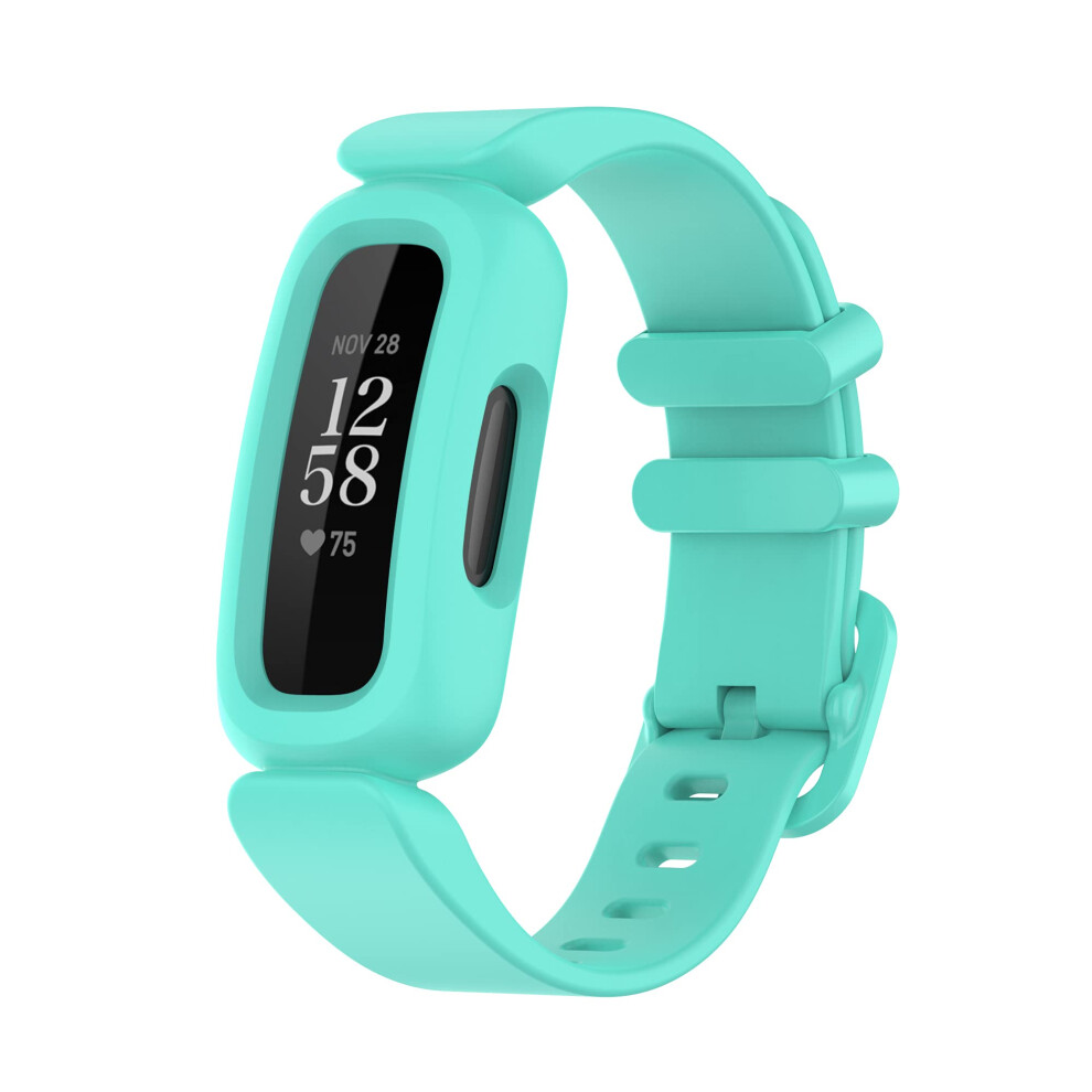 Water Resistant Teal Band Compatible With Fitbit Ace 2 And Inspire Hr For Kids And Adults Blue 9113335916869