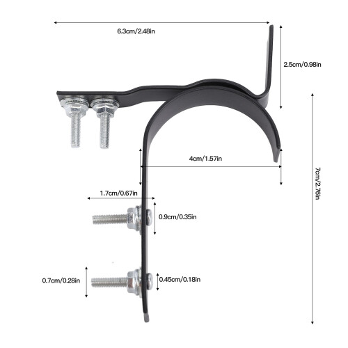 Iron Mailbox Latch & Handle Kit - Secure, Durable, 7x6.3x2.5cm 1