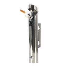 Outdoor Wall Mounted Ashtray 2L Lockable Windproof Rustproof Stainless Steel Ashtray for Patio Smoking Areas