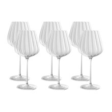 Elegant Nordic Crystal Wine Glasses Set of 6, 20oz Hand Blown for Red and White Wine Tasting