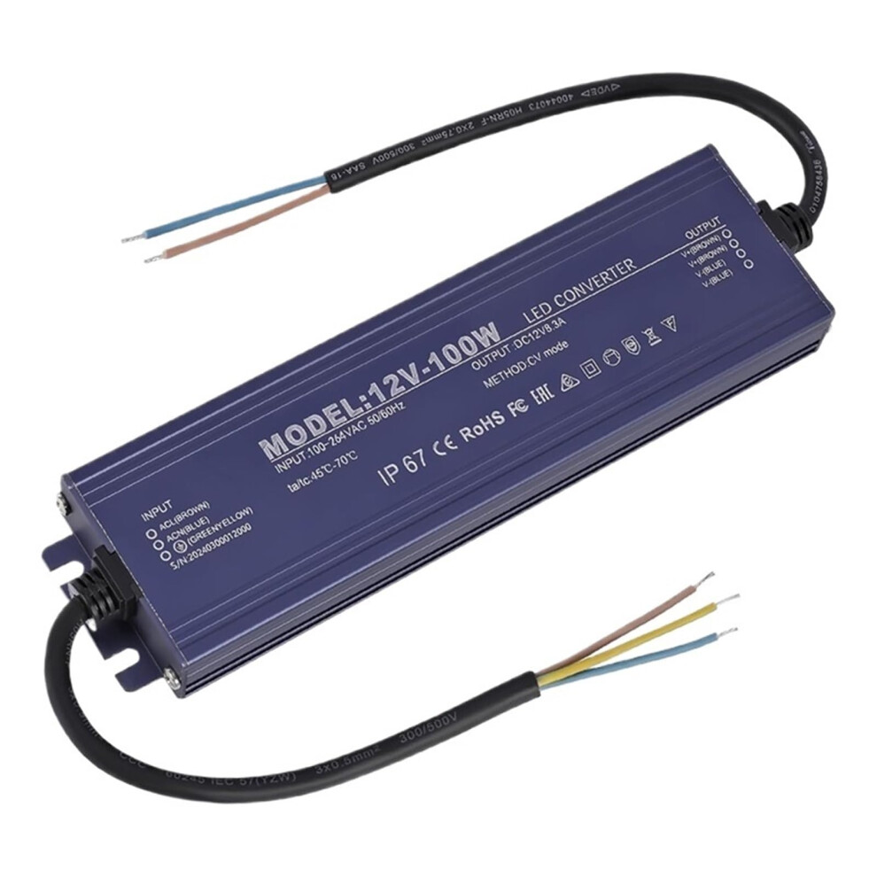 Led Driver 12V 100W Ip67 Waterproof Power Supply Transformer For Outdoor Led Lighting Dc 9174973839835