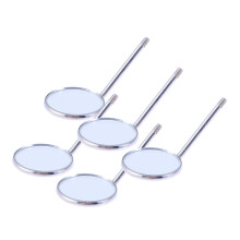 5pcs Stainless Steel Dental Mirror Oral Examination Tool Temp Resistant for Home and Clinic