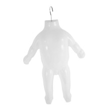 Kids Mannequin Torso with Hanging Hook, Lightweight Plastic Child Clothing Display for Dresses