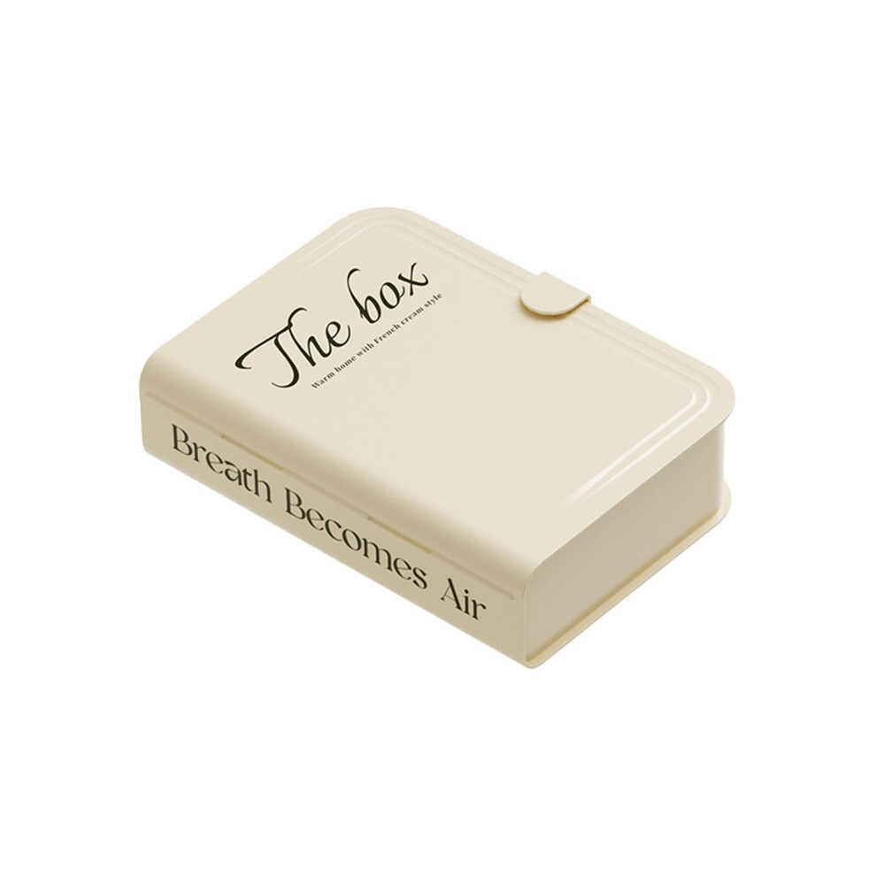 Cable Organizer Box With Compartments, Book Style Cord Management Storage With Cable Ties, White 9169991900643