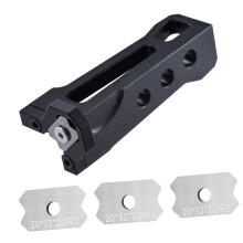 Woodworking Hand Planer Mini Block Plane with Tungsten Steel Blade for Edge Trimming 9.6x4cm Black