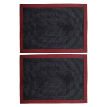 Reusable Silicone Baking Mat Set of 2 Non Stick Perforated 40x30cm Even Heat Distribution