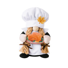 Fall Thanksgiving Gnomes Plush with Pumpkin, Swedish Holiday Table Ornaments for Autumn Home Decor