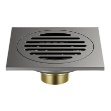 Gun Gray Stainless Steel Floor Drain for Bathroom Shower, Fast Drainage and Odor Blocking, S1 A