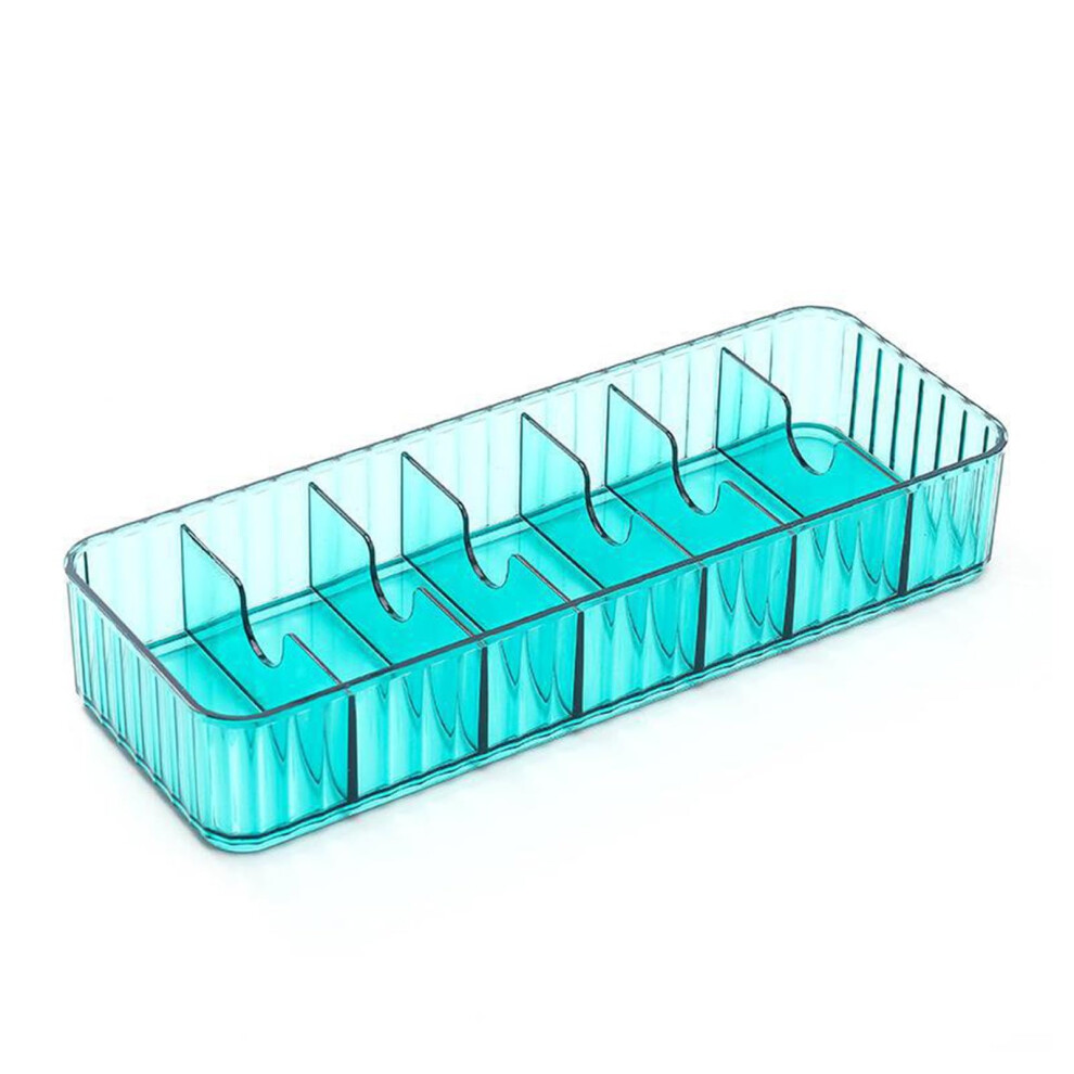 Transparent Green Cable Organizer Box With Compartments, Stackable Cord Storage For Home Office 9455672188203