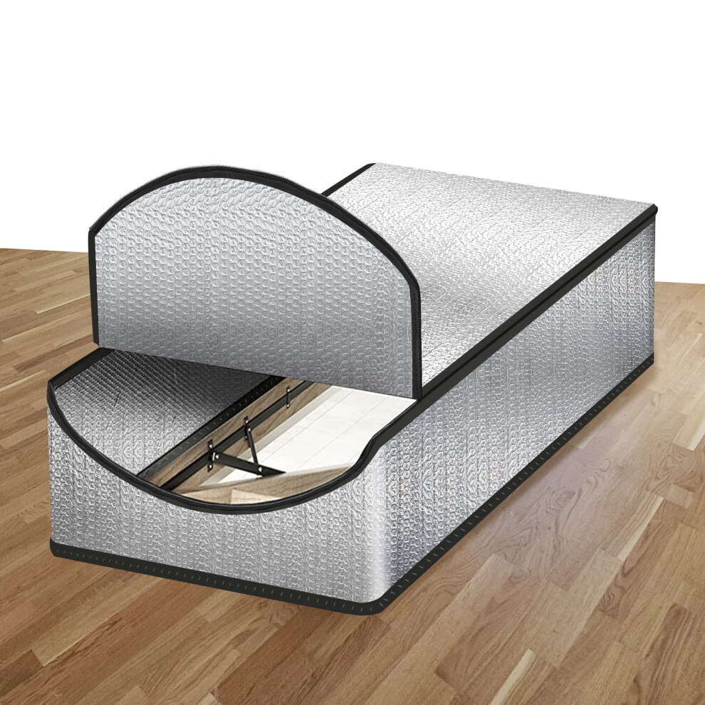 Attic Stairs Insulation Cover With Radiant Barrier, Energy Saving Zippered Tent For Pull Down Stairs 9455672250917