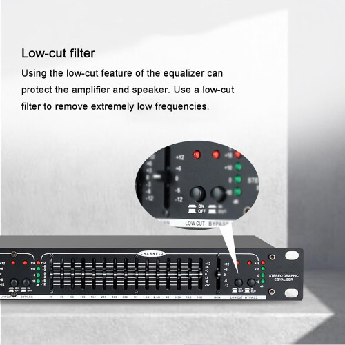 15Band Stereo Graphic Equalizer with Precision Control and LowCut Filter for Home and Studio 1