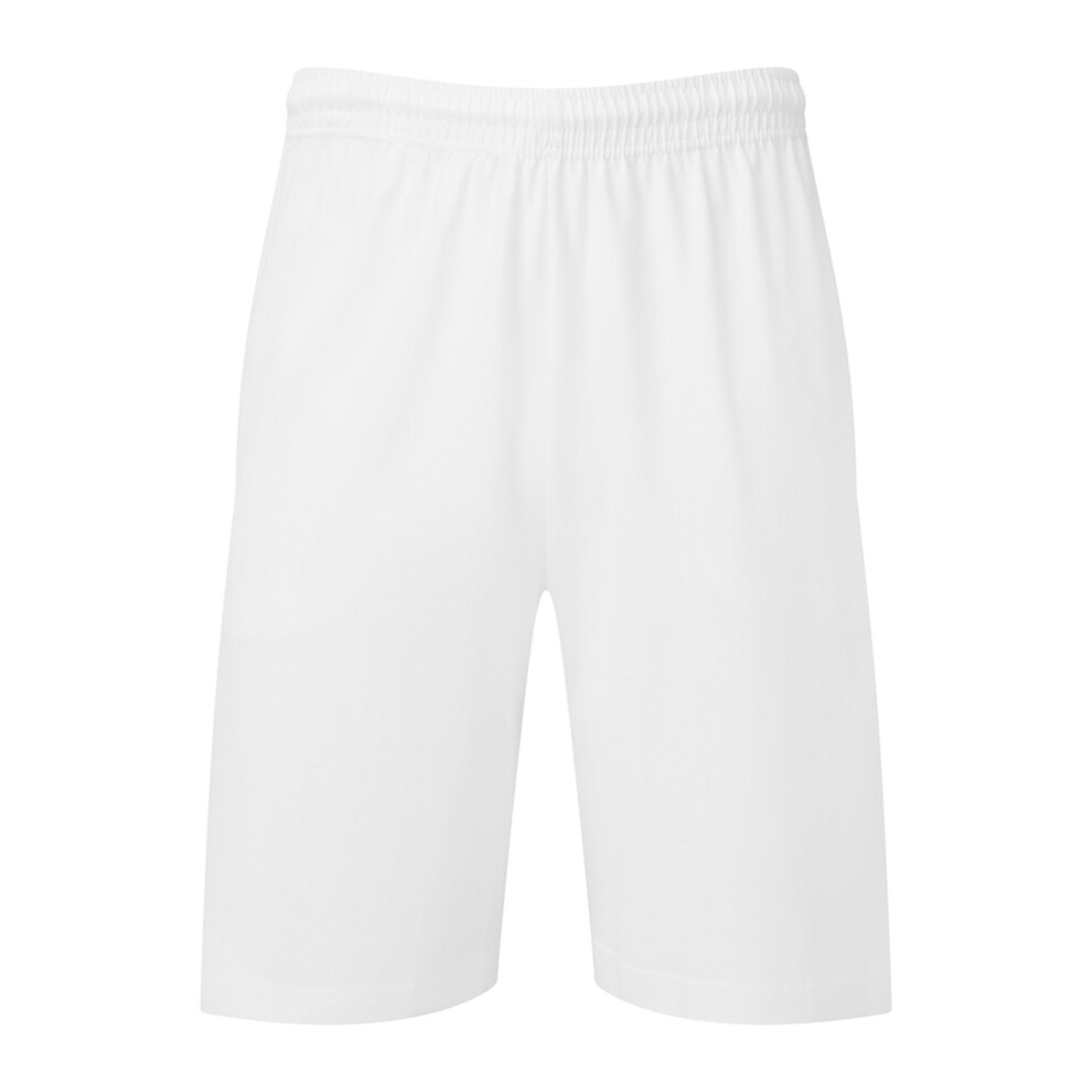 Fruit Of The Loom (Xxl, ) Mens Iconic Jersey Shorts White