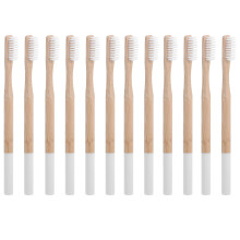 12 Pack Eco Friendly Bamboo Toothbrush for Adults with Soft Bristles and Ergonomic Nonslip Grip