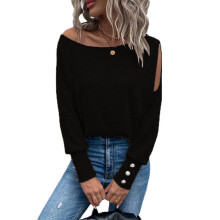 Fall Tops For Women, Long Sleeve Tunic Tops With Soft Lived-In Feel Cold Shoulder Tops Stretchy Lightweight Soft Fabric Off Shoulder Neckline Casual