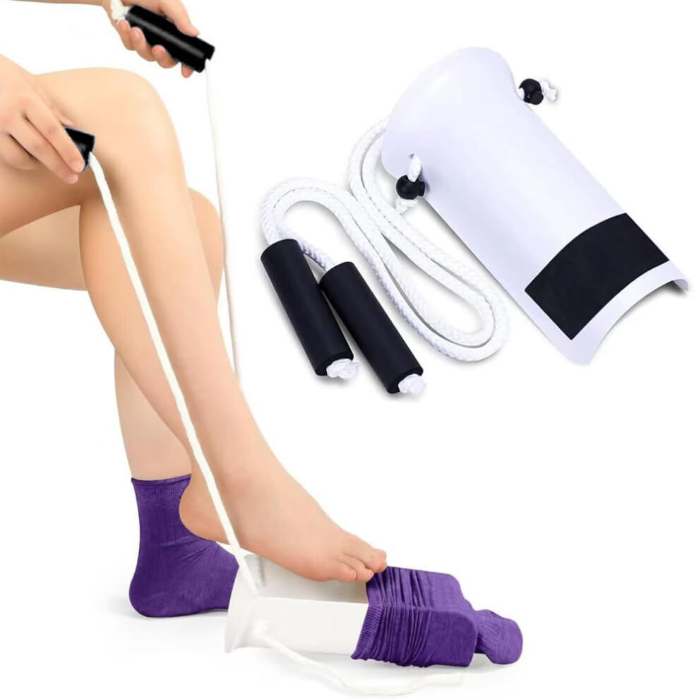 Adjustable Sock Aid with NonSlip Grip for Seniors, PostSurgery Recovery and Limited Mobility