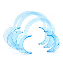 Desenda 3 PCS Dental Cheek Retractor Mouth Opener Size S M L C-Shaped Cheek Retractors for Teeth Whitening (Blue)