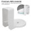 Smart Speaker Wall Mount for Echo Dot 4th 5th Gen, No Drill Holder Stand, White Finish 3
