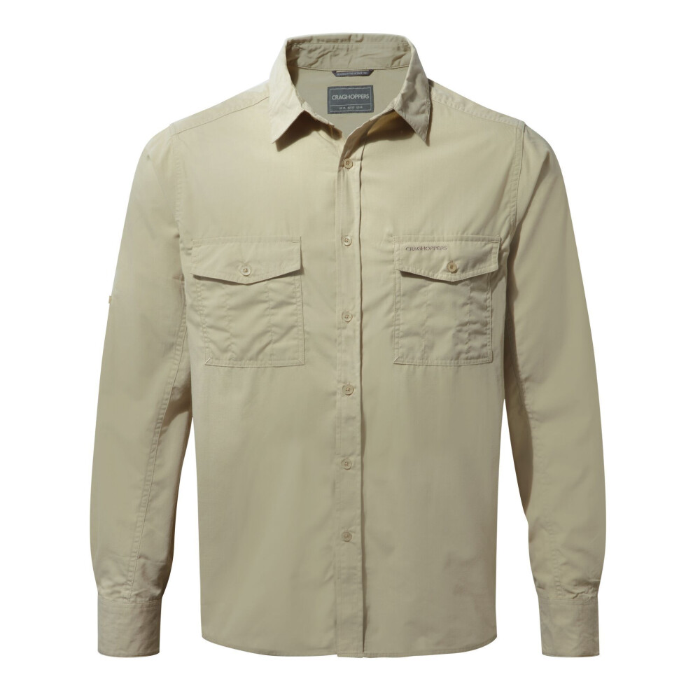 Craghoppers (Xxl, Oatmeal ) Mens Kiwi Long-Sleeved Shirt Grey