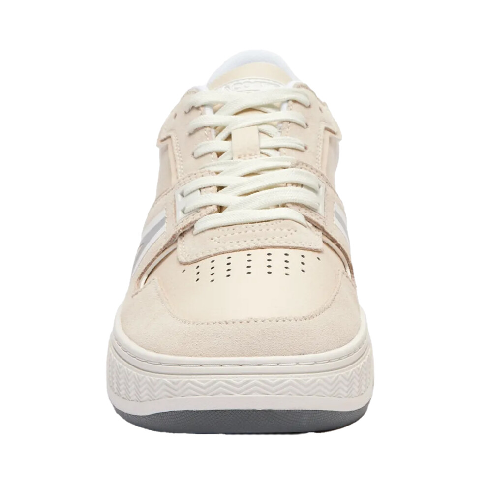 Lacoste (8.5 Uk, Off White) Mens L001 Leather Trainers