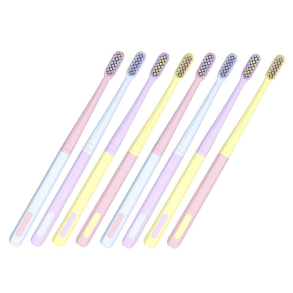 Soft Bristle Travel Toothbrush for Adults, Ultra Soft Bristles, Compact Small Head, 8 Pack