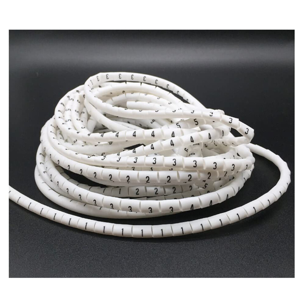 1000Pcs Pvc Heat Shrink Tubing Cable Marker Labels 09 For Fast Wire Identification, 116Mm, White 9174973843801