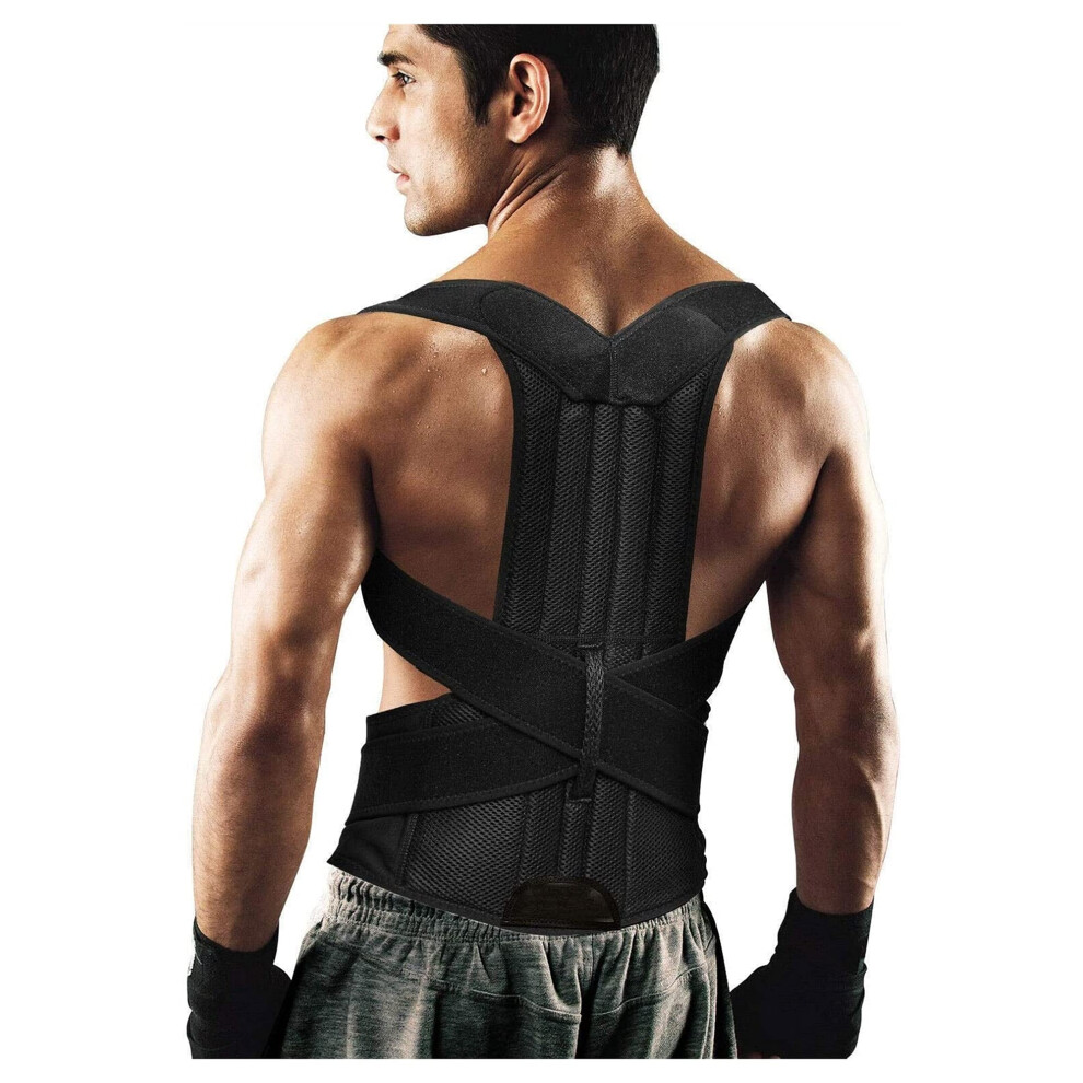 Posture Corrector and Back Support Brace with Adjustable Shoulder Straps for Spine Alignment
