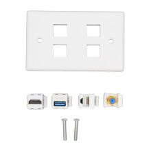 Snap-In Keystone Port for Easy Installation, Gold Plated Connector Ensures Secure and Corrosion-Free Connection in Multi Application In-Wall Wiring