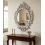 New Ornate Baroque Oval Wall Mirror Silver 69x48Cm 1