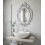 New Ornate Baroque Oval Wall Mirror Silver 69x48Cm 3