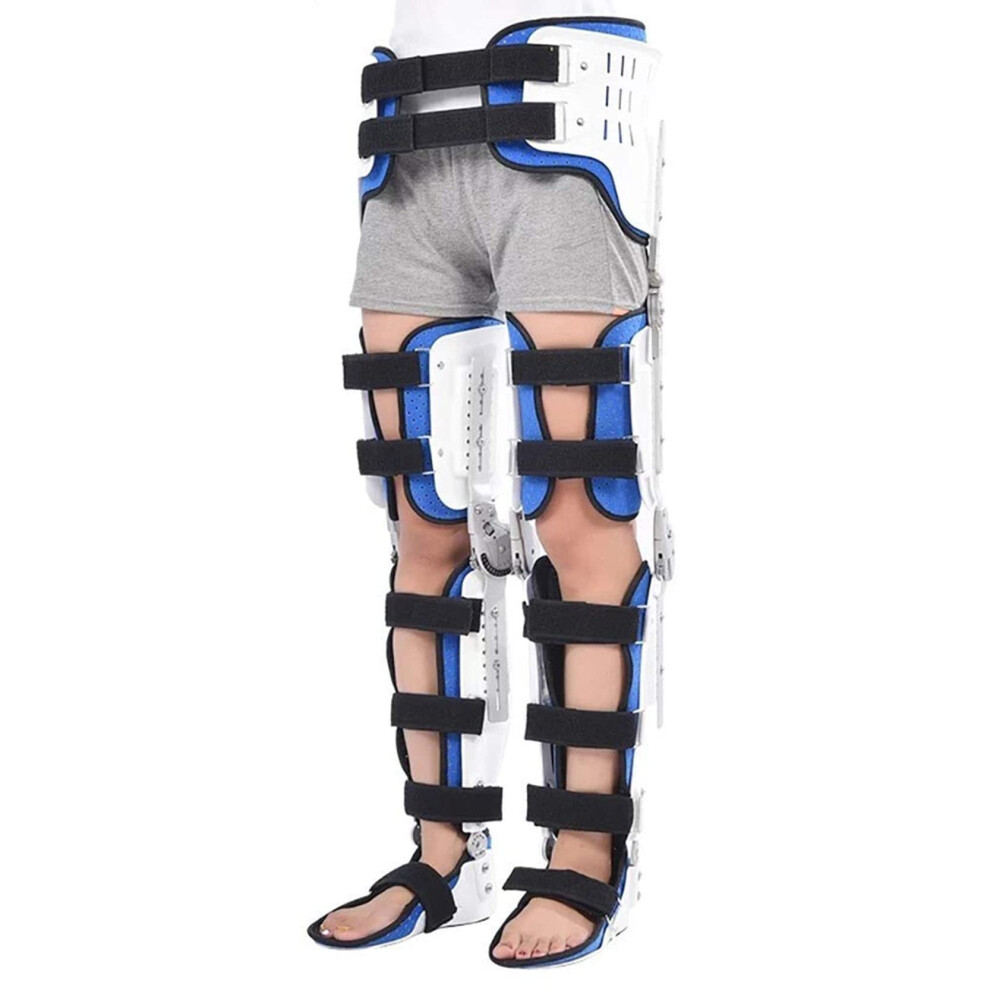 White Adjustable Hip Knee Ankle Foot Orthosis For Hip Fracture Rehabilitation And Full Lower Limb Support