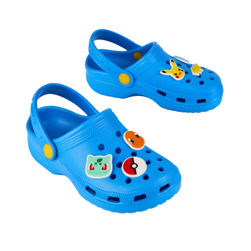 Pokémon (12 UK Child, Blue) Pokemon Boys Badge Clogs 1