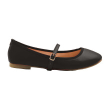 (5 UK, Black) Where's That From Womens/Ladies Josie Faux Leather Straps Ballerina Flats