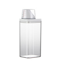 Laundry Detergent Dispenser with Measuring Cup, Moistureproof Lid and Large Capacity Storage
