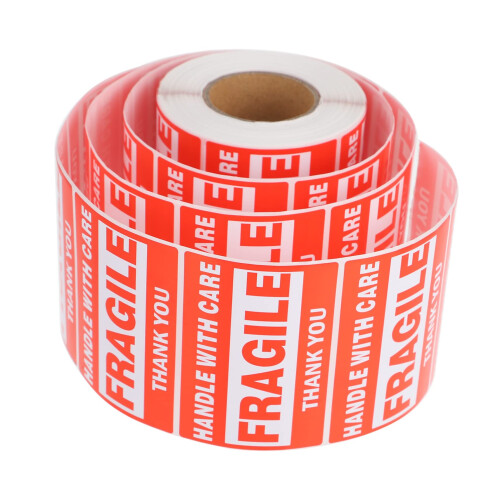 Fragile Stickers Roll with Handle with Care Labels for , Bright Graphics and Strong Adhesion