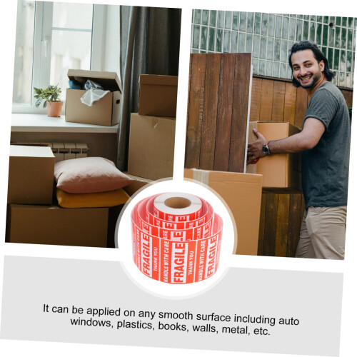 Fragile Stickers Roll with Handle with Care Labels for , Bright Graphics and Strong Adhesion 2