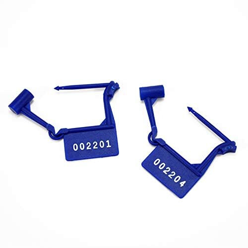 Security Seal Tags Tamper Evident Luggage Locks Numbered Plastic Padlock Tags Blue 1000 Pack 2