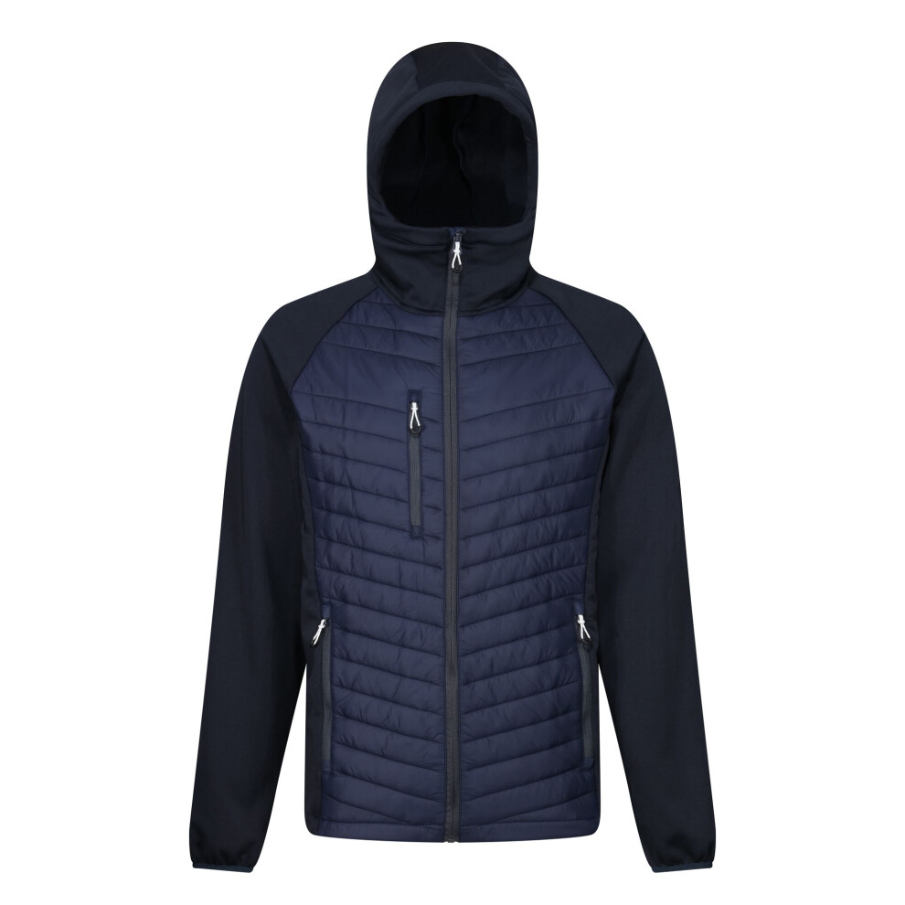 Regatta (3Xl, Navy/Slate Grey) Mens Navigate Quilted Hybrid Jacket