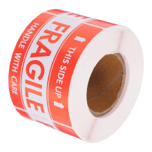 Fragile Stickers Roll SelfAdhesive Waterproof Labels for Boxes with Clear Handling Instructions
