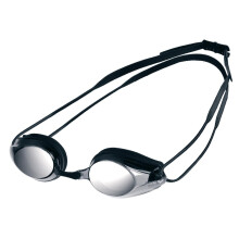 (One Size, Black/Smoke) Arena Unisex Adult Tracks Mirror Swimming Goggles