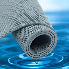 Non Slip Drainage PVC Flooring Mat for Wet Areas Bathroom Kitchen Pool, Gray 120x1000cm